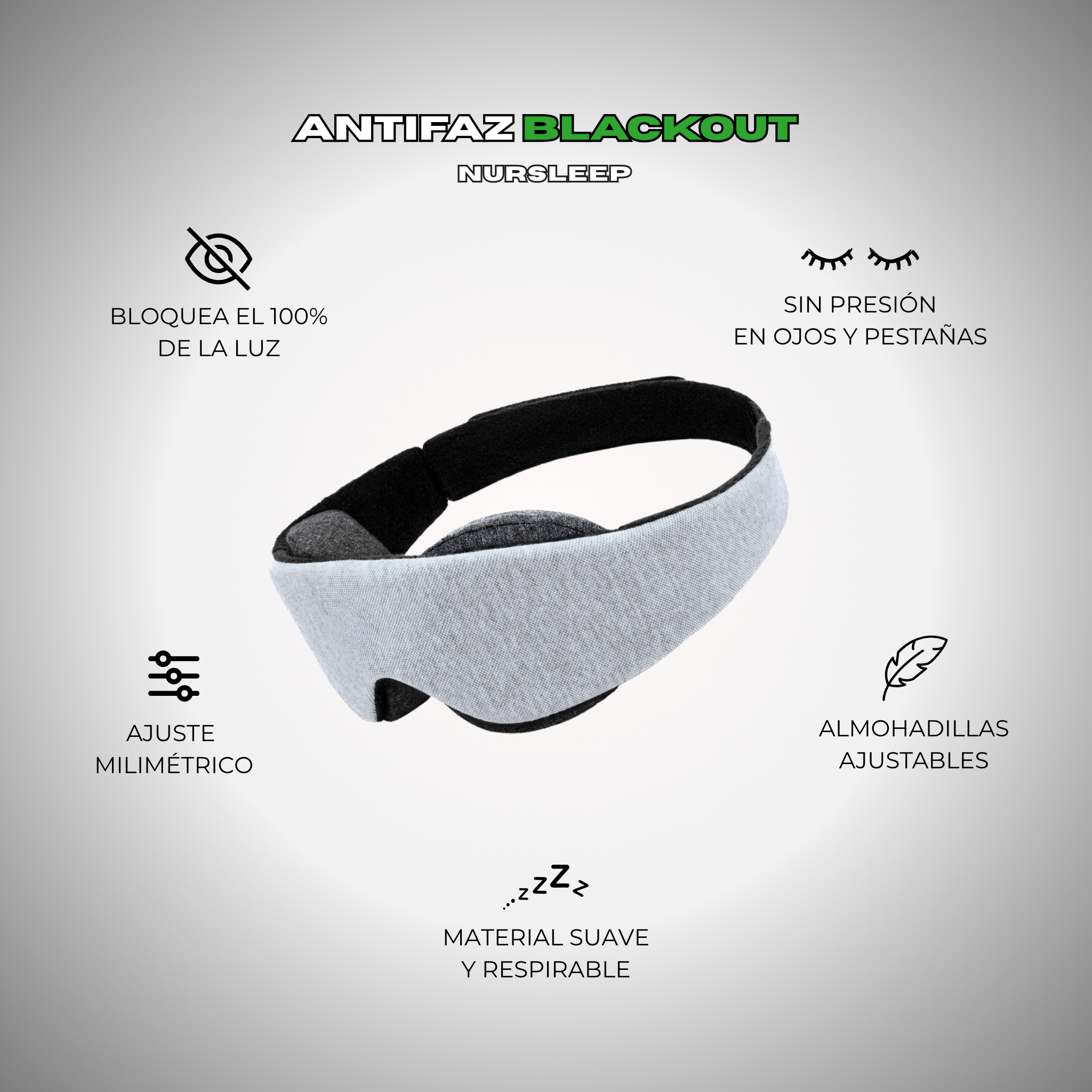 Antifaz Blackout 3D Pro